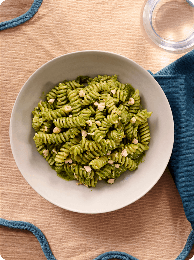 Barilla - Al Bronzo - PROTEIN PLUS FUSILLI WITH LETTUCE PESTO AND PINE NUTS AND ROASTED HAZELNUTS