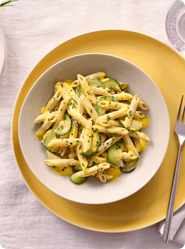 Barilla - Al Bronzo - PENNE RIGATE WITH COURGETTES, ROBIOLA, SAFFRON AND CHIVES